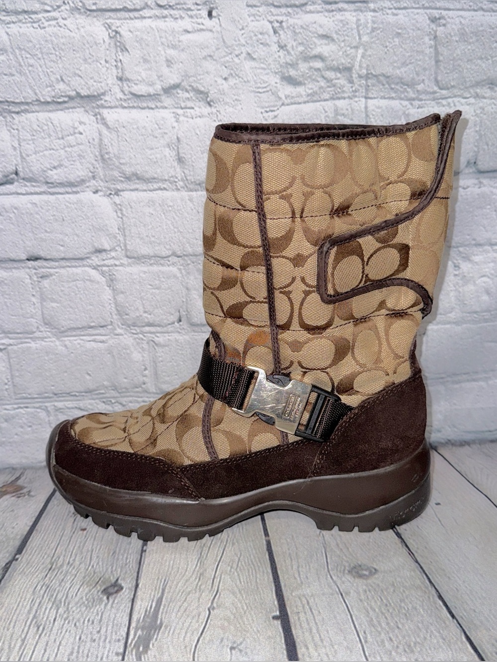 Coach Monogram Winter Boots